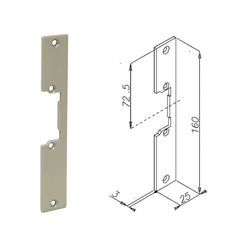 Front panel for OPERA 03010 reversible electric strike