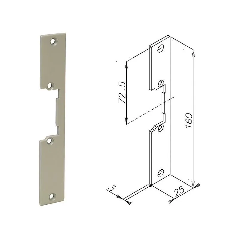 Front panel for OPERA 03010 reversible electric strike Front panel for OPERA 03010 reversible electric strike
