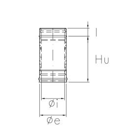 Tubo da 0,3 metro RM1T3 ISO10 RAME MARTELLATO Canna fumaria