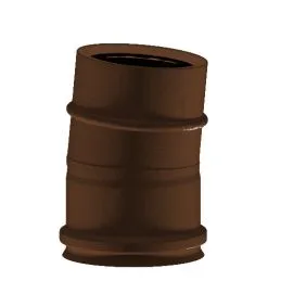 Curva a 5° RM1C05 ISO10 RAME MARTELLATO Canna fumaria doppia