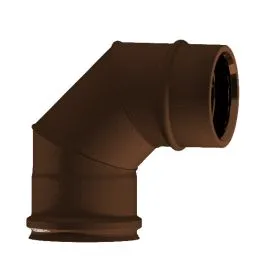 Curva a 90° RM1C9 ISO10 RAME MARTELLATO Canna fumaria doppia