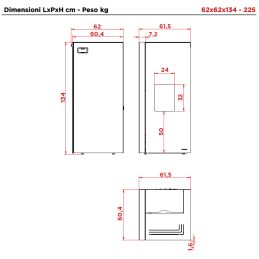 Hydro pellet stove Palazzetti Ecofire Dadò Idro 10 water 5 stars