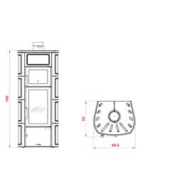 Stufa a legna Palazzetti Elisa con Forno 11Kw