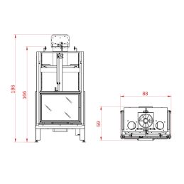 Caminetto a legna PALAZZETTI Monoblocco 78 Frontale Easy Line