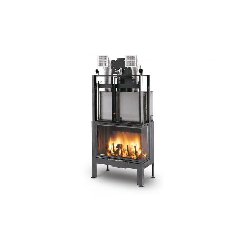 Wood-burning fireplace PALAZZETTI Monobloc 78 Angular Easy Line