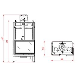 Caminetto a legna PALAZZETTI Monoblocco 78 Angolare Easy Line