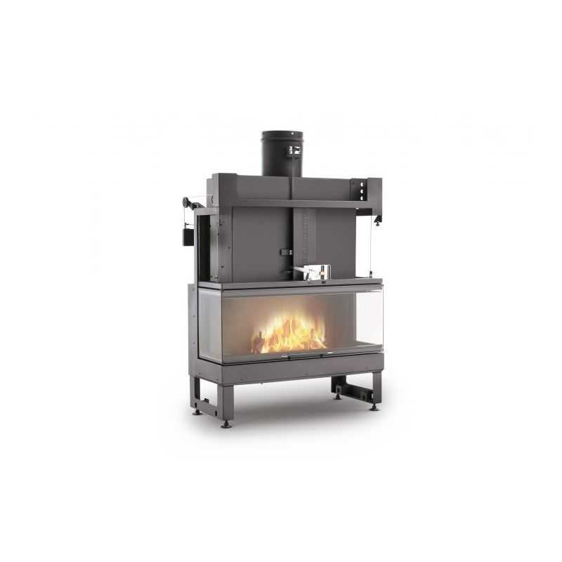 Wood-burning fireplace PALAZZETTI Ecomonobloc EM16:9 3D air