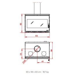 Palazzetti Ecopalex GTM80 5-star wood-burning fireplace insert