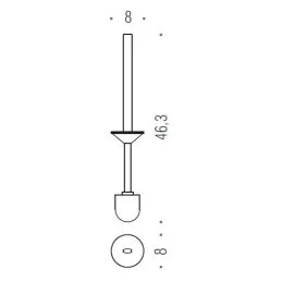 [Spare part] Handle with tuft for toilet brush B3058 Colombo