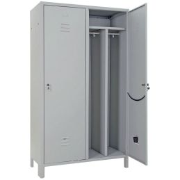 Dirty/clean 2-seater metal locker 68X50X180H assembled