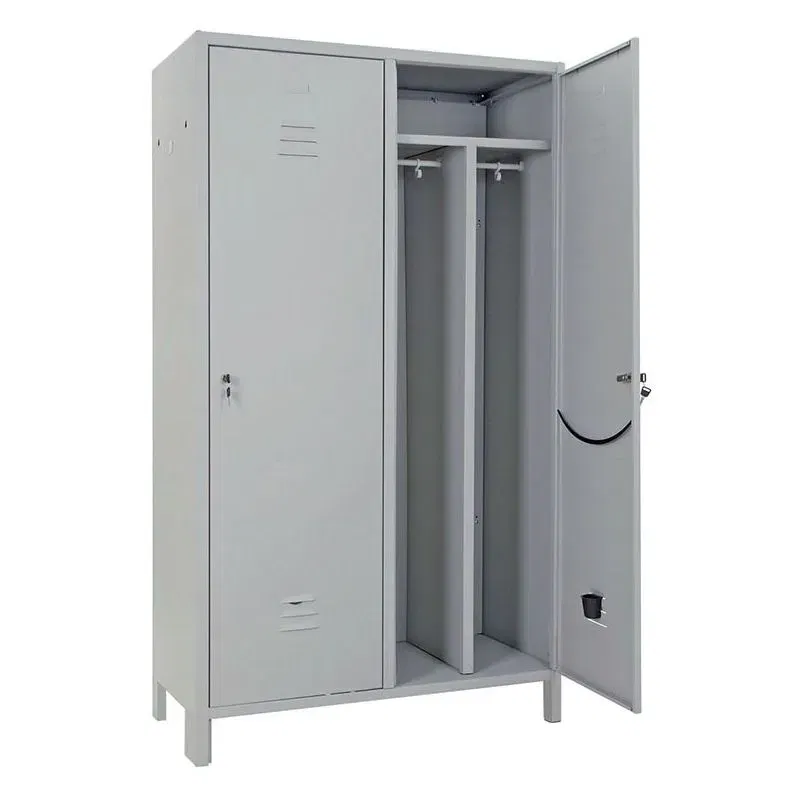 Dirty/clean 2-seater metal locker 68X50X180H assembled
