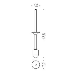 [Spare part] Handle with tuft for WC B4058 Colombo Design