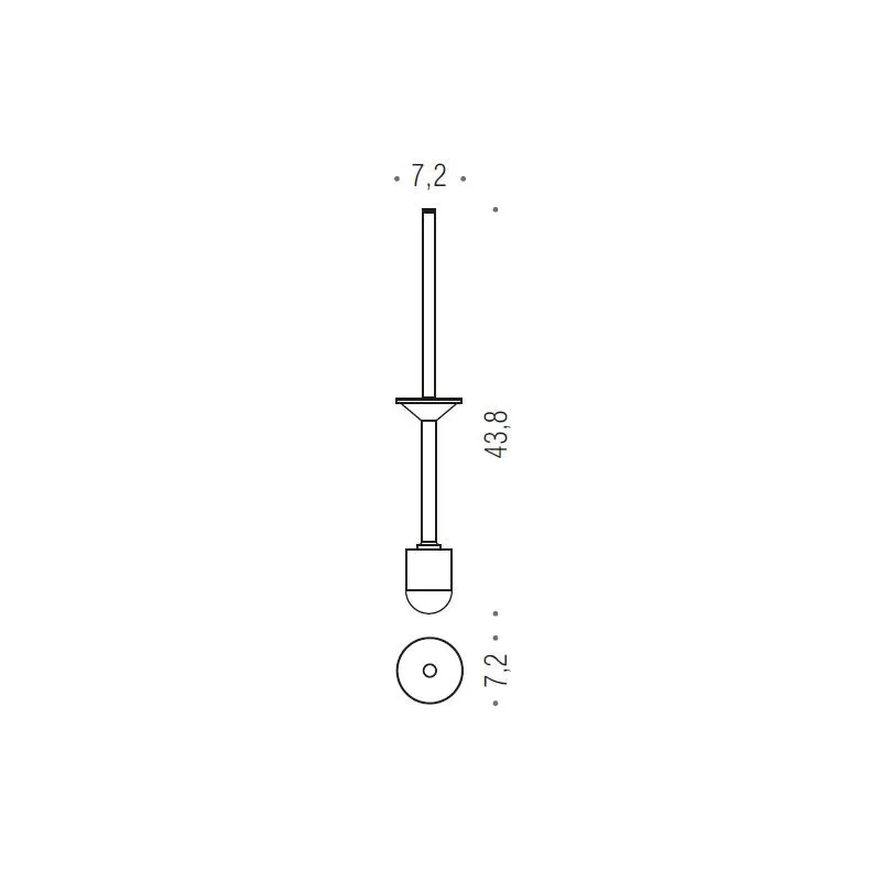 [Spare part] Handle with tuft for WC B4058 Colombo Design
