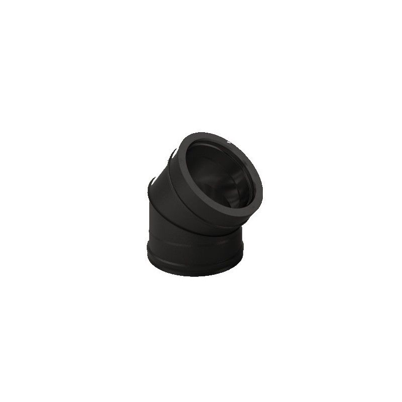 30° bend N2C3 ISO25 MATT BLACK Double wall flue