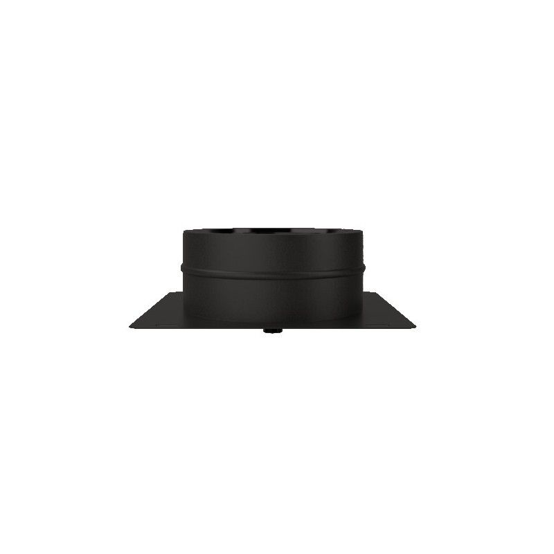 Base plate K2PPC ISO25 MATT BLACK Double wall flue