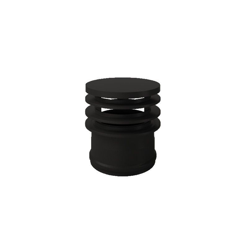 Terminal cap with rings N2TLN ISO25 MATT BLACK Double wall flue