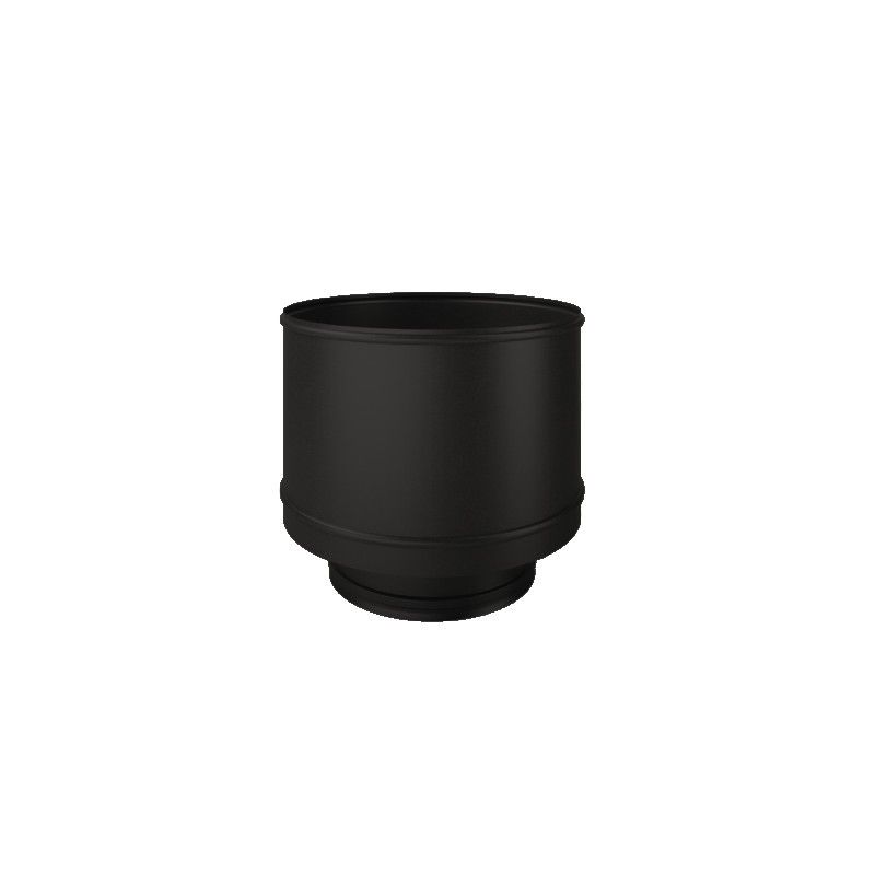 N2AR ISO25 MATT BLACK terminal weatherproof cap Double wall flue