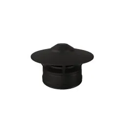 Cappello terminale parapioggia N2CC ISO25 NERO OPACO Canna