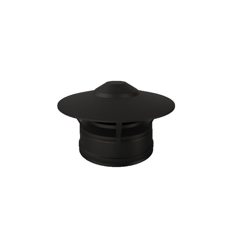 Rain cap N2RCU ISO25 MATT BLACK Double wall flue