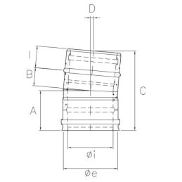 5° bend N1C05 ISO10 MATT BLACK Double wall flue