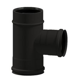 90° Tee N1T9 ISO10 MATT BLACK Double wall flue