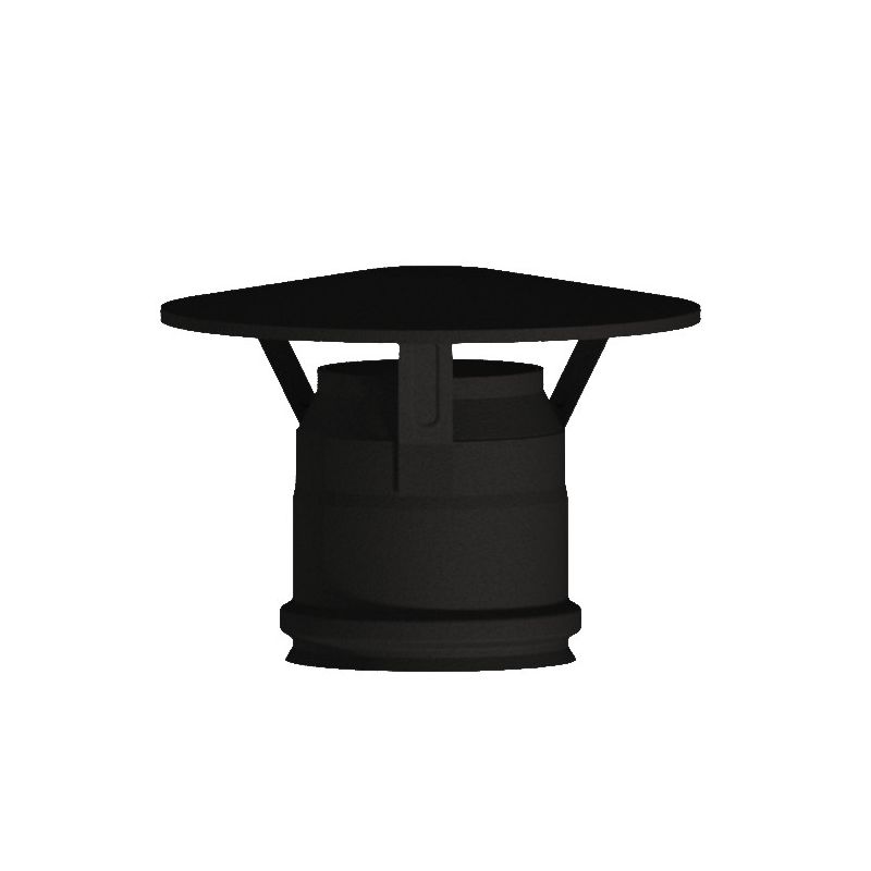 Rain cap N1CC ISO10 MATT BLACK Double wall flue