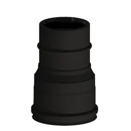 Reduction fitting N1RCDR ISO10 MATT BLACK Double wall flue