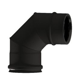 90° bend N1C9 ISO10 MATT BLACK Double wall flue