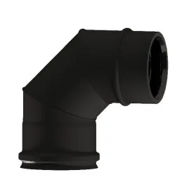 Curva a 90° N1C9 ISO10 NERO OPACO Canna fumaria doppia parete