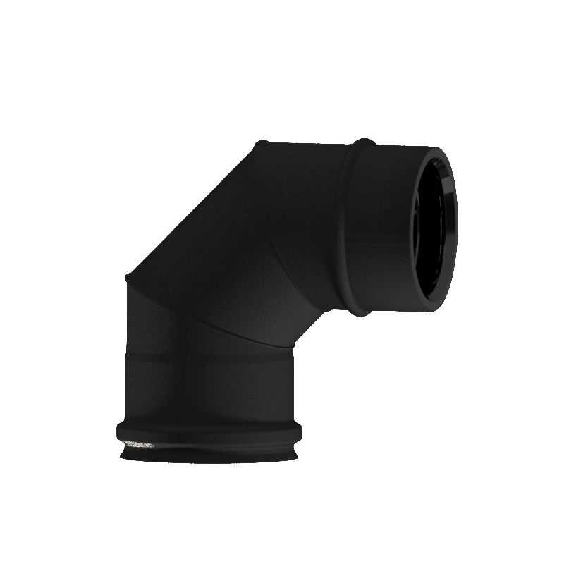 90° bend N1C9 ISO10 MATT BLACK Double wall flue