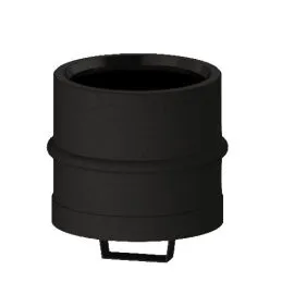 Tappo cieco con maniglia N1TA ISO10 NERO OPACO Canna fumaria