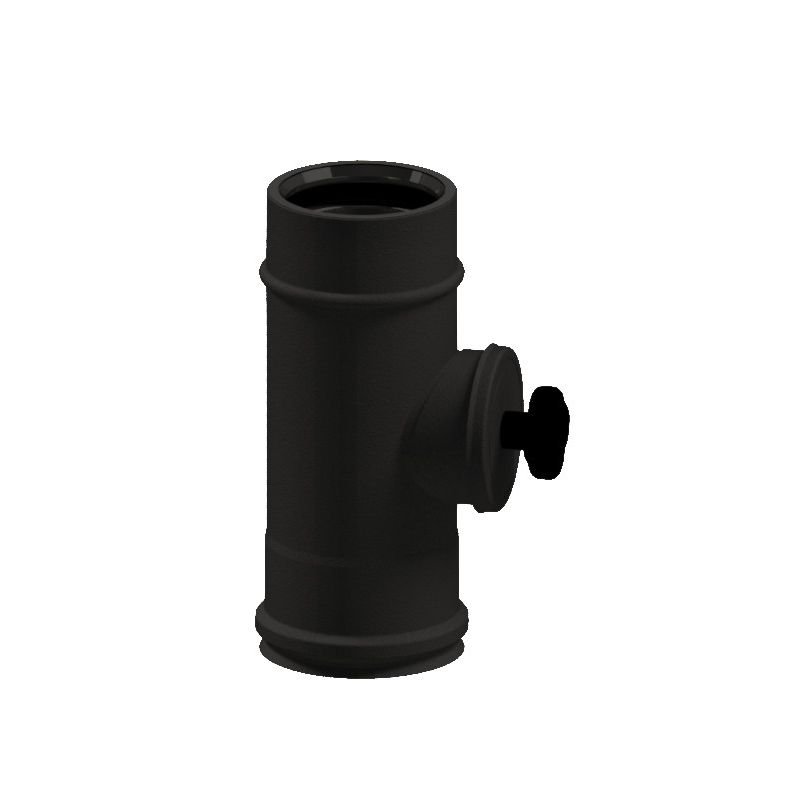 Inspection module N1IT ISO10 MATT BLACK Double wall flue