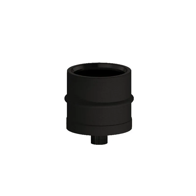 Cap with condensate drain N1TS ISO10 MATT BLACK Double wall flue