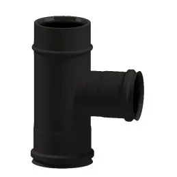 Reduced mono 90° Tee Ø 80mm N1TR ISO10 MATT BLACK Double wall