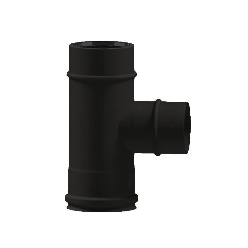Reduced mono 90° Tee Ø 80mm N1TR ISO10 MATT BLACK Double wall Reduced mono 90° Tee Ø 80mm N1TR ISO10 MATT BLACK Double wall