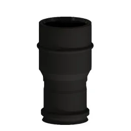 Giunzione mono-doppia N1RCI ISO10 NERO OPACO Canna fumaria