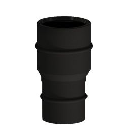 Single-double junction N1RCI ISO10 MATT BLACK Double wall flue