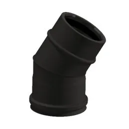Curva a 30° N1C3 ISO10 NERO OPACO Canna fumaria doppia parete