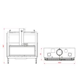 Wood-burning fireplace PALAZZETTI Ecomonobloc MX25:9 air