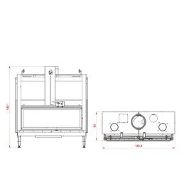 Wood-burning fireplace PALAZZETTI Ecomonobloc MX25:9 air