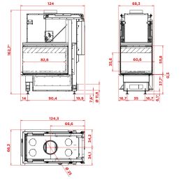 Wood-burning fireplace PALAZZETTI Ecomonobloc MX25:9 air