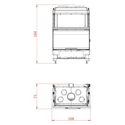 Caminetto a legna PALAZZETTI Ecomonoblocco WT 16:9 3D aria