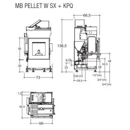 Termocamino a legna Montegrappa MB PELLET W Essential O
