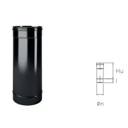 Tubo da 0,25 metro MFT2 Monofire Inox Aisi316 BLACK per stufe a