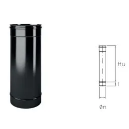 Tubo da 0,5 metro MFT5 Monofire Inox Aisi316 BLACK per stufe a