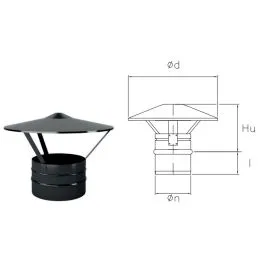 Terminale di scarico cinese MFTM Monofire Inox Aisi316 BLACK