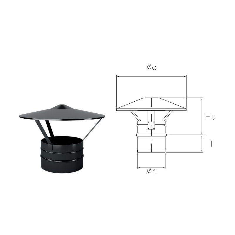 Terminale di scarico cinese MFTM Monofire Inox Aisi316 BLACK