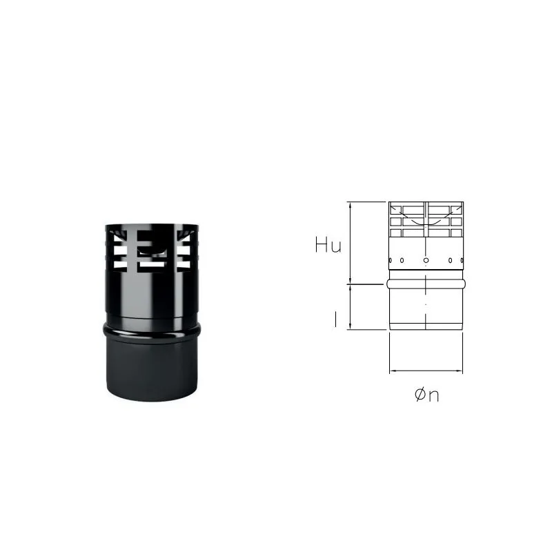 Terminale di scarico griglia MFGS Monofire Inox Aisi316 BLACK Terminale di scarico griglia MFGS Monofire Inox Aisi316 BLACK