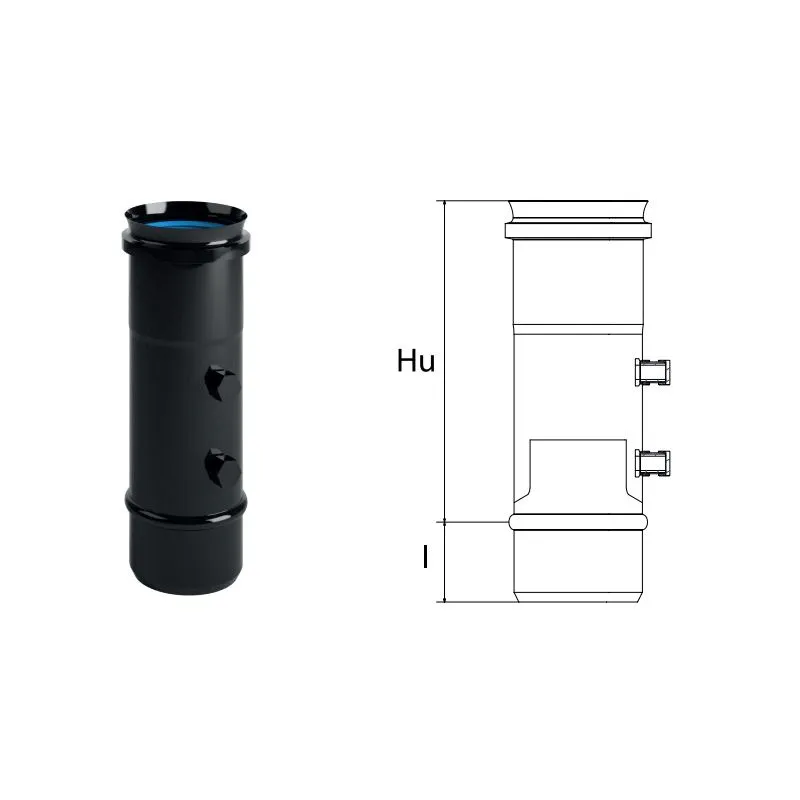Separatore condensa verticale MFSC Monofire Inox Aisi316 BLACK