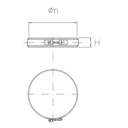 Fascetta di bloccaggio 40mm Inox per Canna fumaria mono e